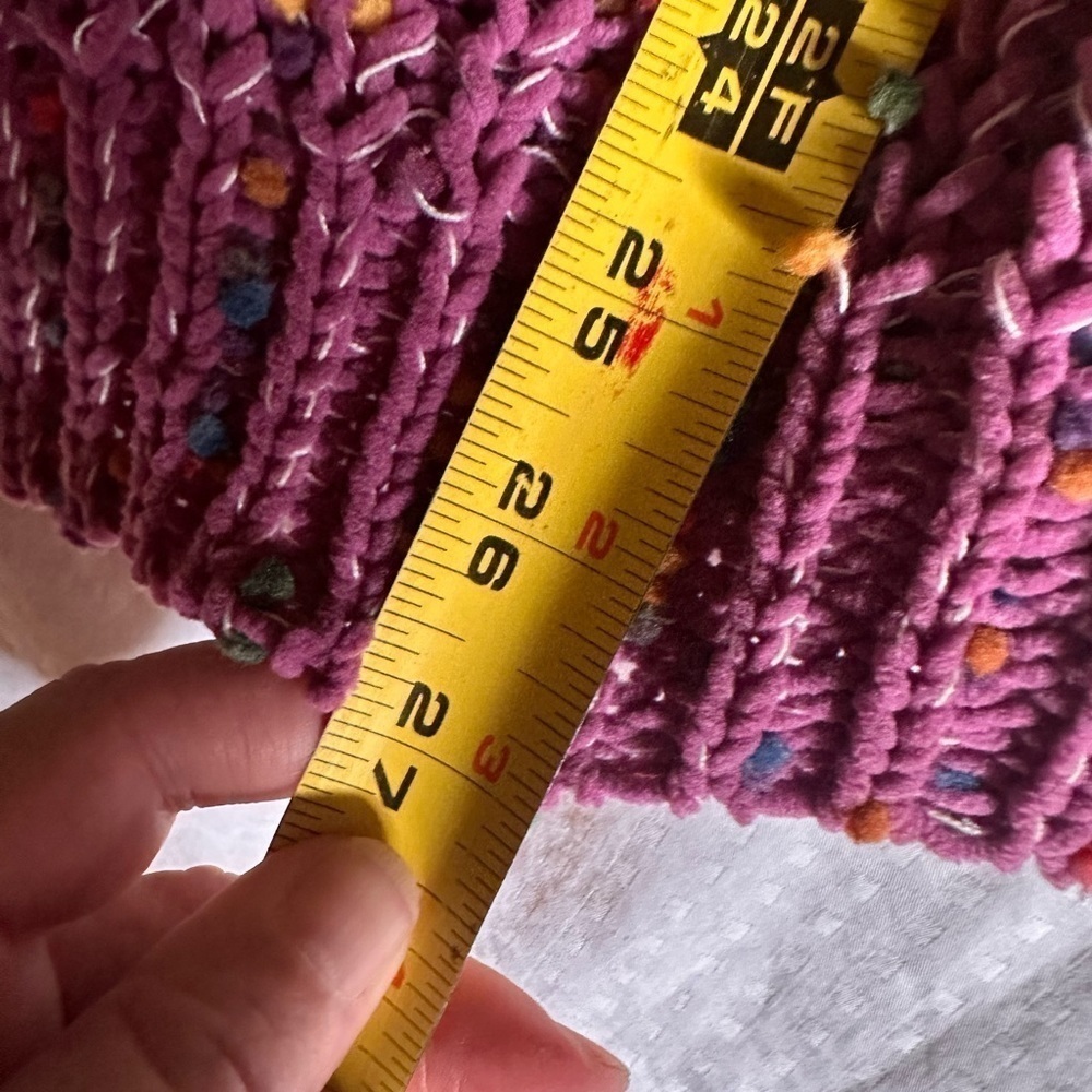Davi and Dani size large striped chenille chunky knit cardigan. Gently‎ worn . - Picture 11 of 14